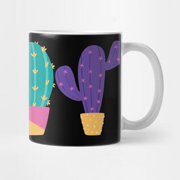 Cute colorful Succulents Print pattern by Feminist Vibes